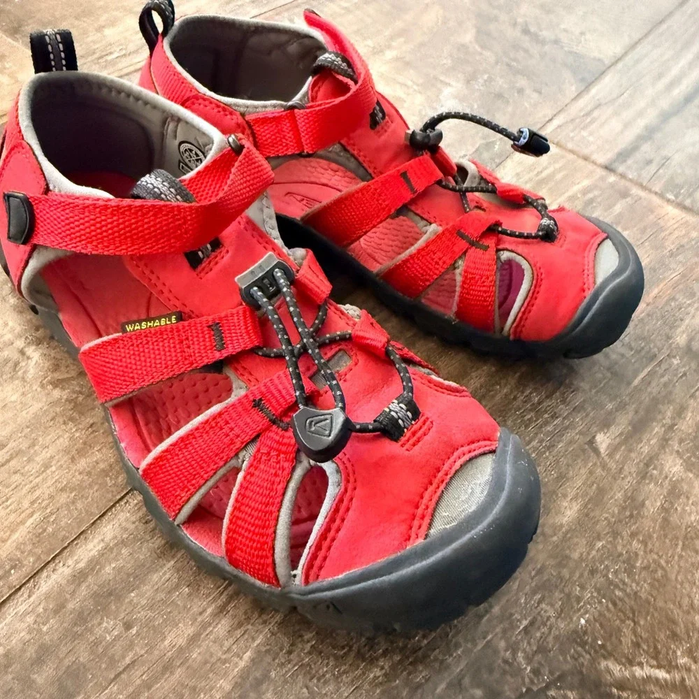 Keen Kids Seacamp II CNX Hybrid Water Sandals, Ribbon Red/Alloy, 4